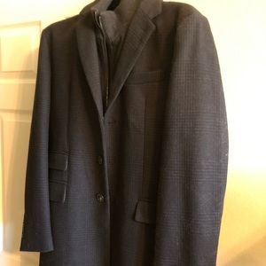 egara charcoal slim fit topcoat